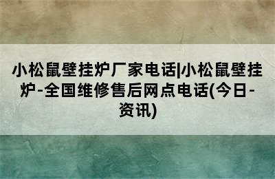 小松鼠壁挂炉厂家电话|小松鼠壁挂炉-全国维修售后网点电话(今日-资讯)